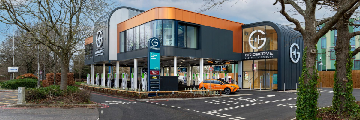 The new electric forecourt at London Gatwick's South Terminal, Gridserve 